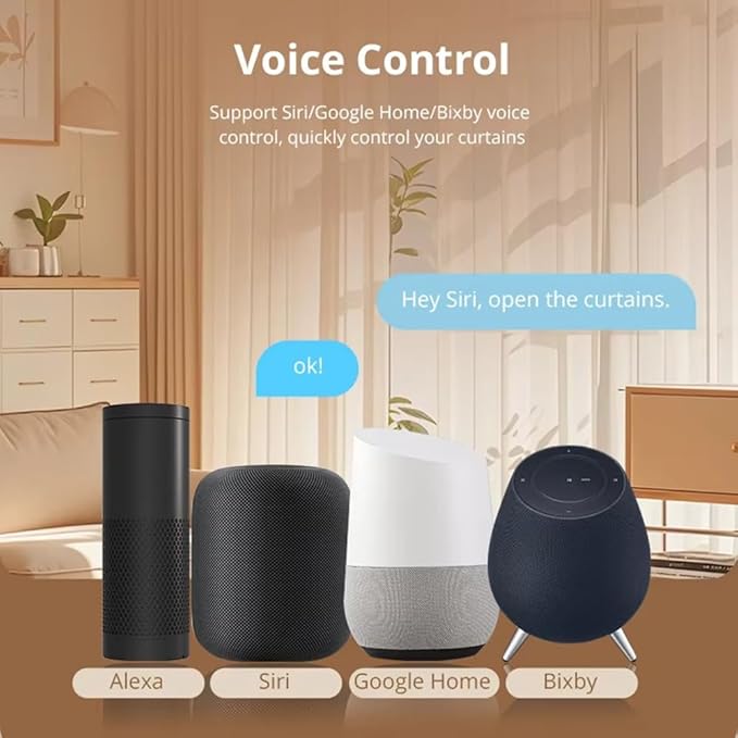 Matter Smart Curtain Track System, Hidden Motorized Curtain Rail, 1.8N.m 60kg Load, QR Pairing WiFi, Compatible with HomeKit Alexa Google Home SmartThings, Remote (7 meters (275.6 inches))