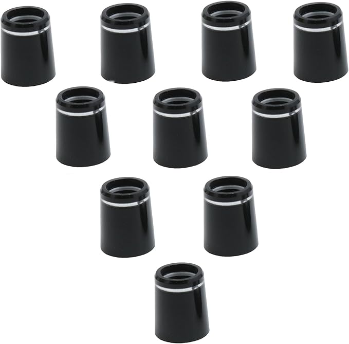 yukata Black Golf Club Ferrules 0.350inch Ring Tapered Ferrules Golf Club Parts for Most Brands of Irons and Carbon Clubs 10PCS