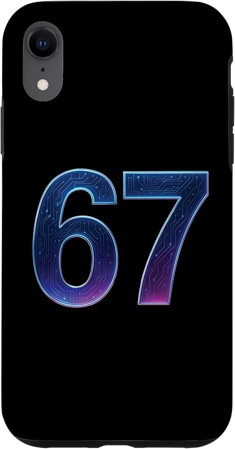 67 Meme Ai Quantum Number 67th Six Seven Tech Digital Future Case for iPhone XR