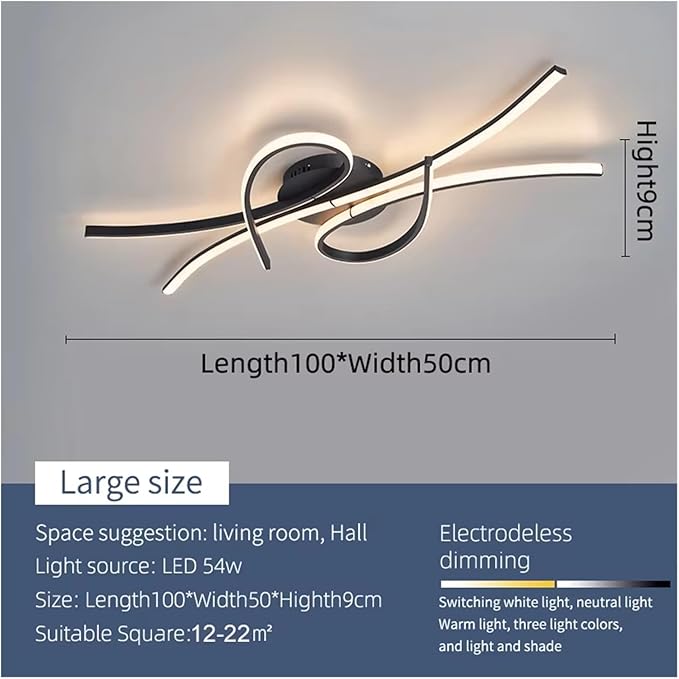 Smart Home Led Pendent Light Living Room Bedroom Study Room Hanging Light Black/Gold Art Decoration Chandelier,Luxury Chandelier
