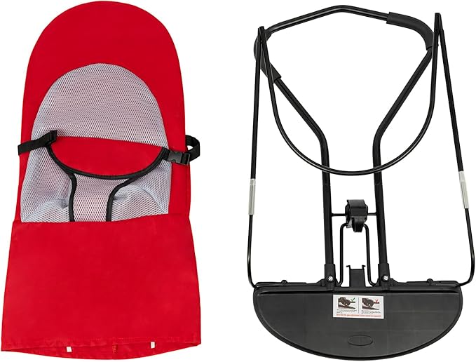 Pet Rocking Chair for Small Dogs & Cats, Portable Foldable Pet Rocker with 3-Level Height Adjustment & 33lbs Capacity, Washable Breathable Indoor/Outdoor Fur Baby Bouncer Bed (Red)