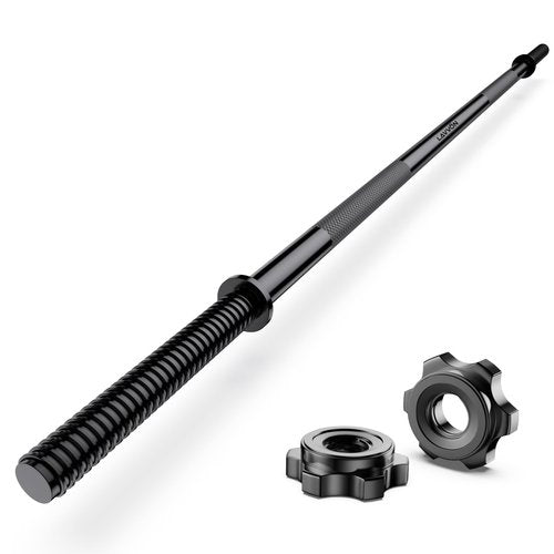 55" Weight Lifting Bar, 1" Standard Straight Barbell Bars for Weight lifting, Olympic Barbell Bar for Bench Press/Hip Thrusts/Squats/Lunges for Gym and Home, 2 Star Star-nuts (480lb Weight Capacity)