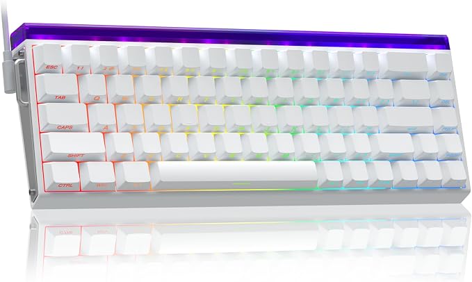 AULA Hero 68 HE 60% Gaming Keyboard Wired, Hall Effect Magnetic Switch Keyboard with Adjustable Actuation, Fast Trigger Mode, 8K Hz Polling Rate, 0.125ms Latency,Side Printed PBT Keycaps, RGB Backlit