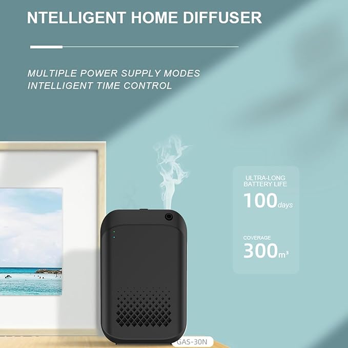 Bewinner Smart Scent Air Machine for Home, 150ml Bluetooth Hotel Diffuser with APP Control, Wall Mountable Aromatherapy Essential Oil Diffuser for Home Hotel Spa Office (Black)