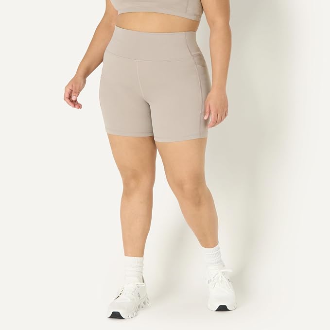 Amazon Essentials Women's Active FormFlex Buttery Soft High Waist Biker Shorts