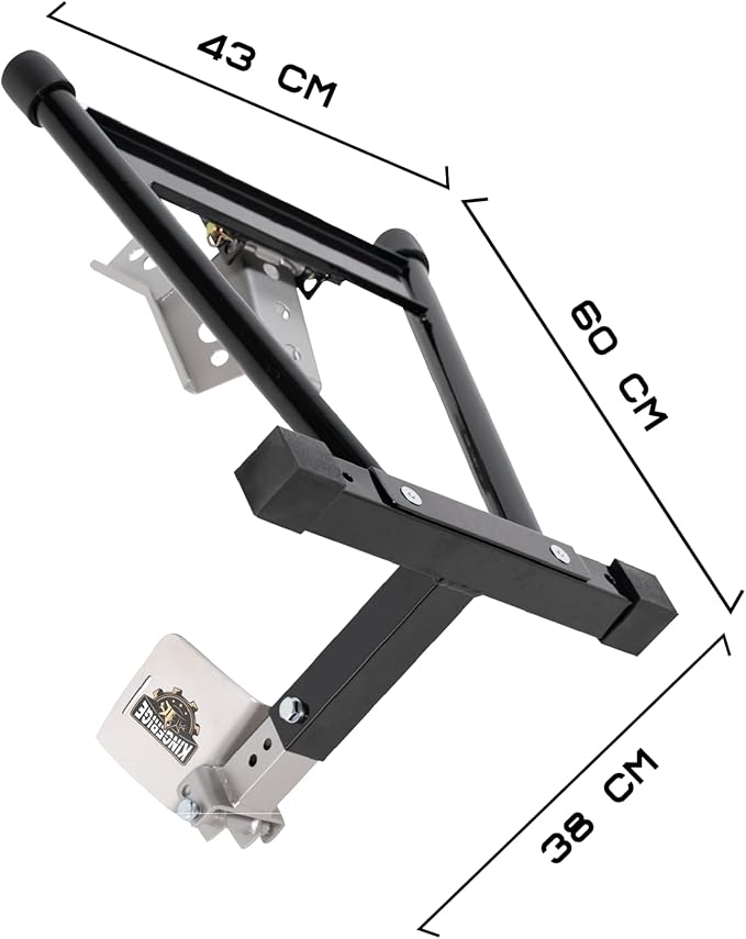 Adjustable Motorcycle Wheel Chock for Trailer, Heavy Duty Upfront Wheel Motorcycle Chock, Front Wheel Motorbike Trailer Wheel Chock, Front Wheel Motorcycle Wheel Chock, 16" to 21"