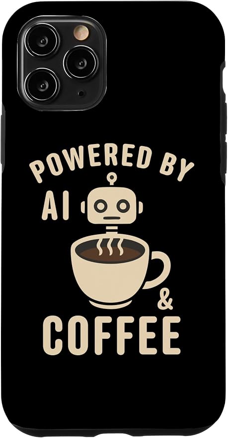 Powered by AI and Coffee Robot Case for iPhone 11 Pro