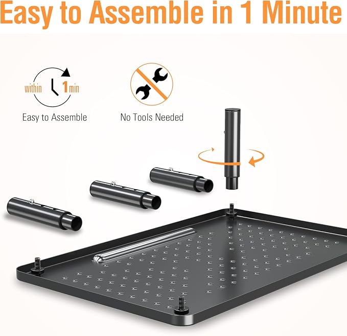 ELIVED 2 Pack Monitor Stand Riser - 3 Height Adjustable Monitor Stand | for Laptop, PC, Printer, Mesh Metal Monitor Riser for Desktop Organizer