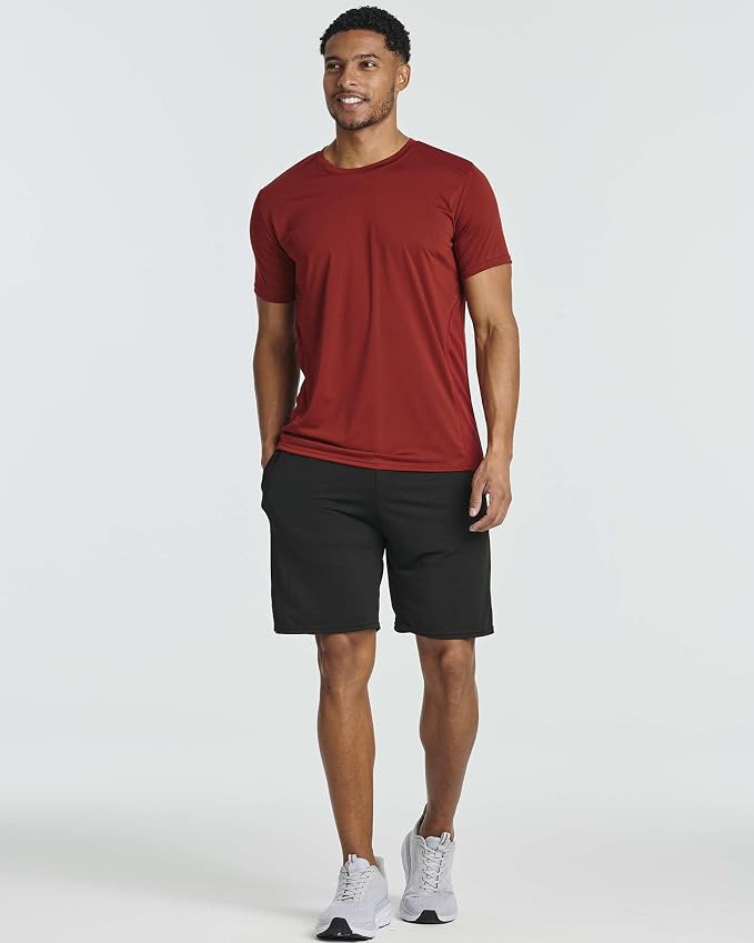 5 Pack Men's Dry Fit Short Sleeve T-Shirt Gym Workout Athletic Running Tee | Cooling, Moisture-Wicking, Crew Neck, Quick-Dry, Breathable, Active, Exercise, Fitness, Basketball, Cycling, Hiking, Tennis