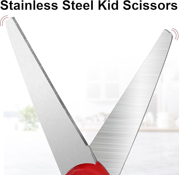 Reginary 78 Pcs Kids Scissors Bulk 5 Inch Student Children Blunt Tip Safety Scissors Multipurpose Rounded Tip for Office Home School Craft Supplies, Multicolor