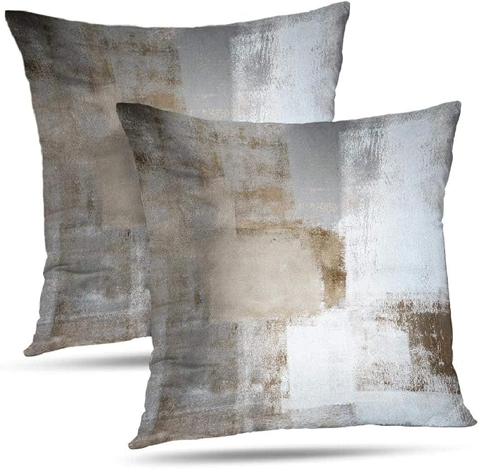 Throw Pillow Covers for Couch, 26x26 Inch, 2 Pack, Brown | Decorative Throw Pillow Covers Cushion Covers for Couch Bedroom Sofa Living Room