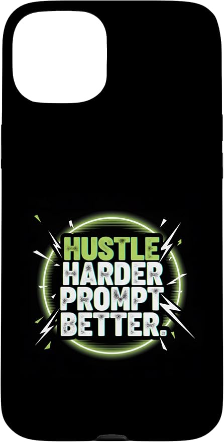 Hustle Harder Prompt Better AI Artificial Intelligence Case for iPhone 15 Plus