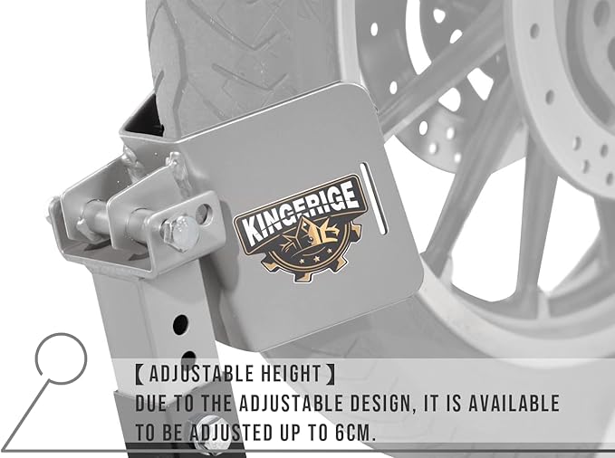 Adjustable Motorcycle Wheel Chock for Trailer, Heavy Duty Upfront Wheel Motorcycle Chock, Front Wheel Motorbike Trailer Wheel Chock, Front Wheel Motorcycle Wheel Chock, 16" to 21"