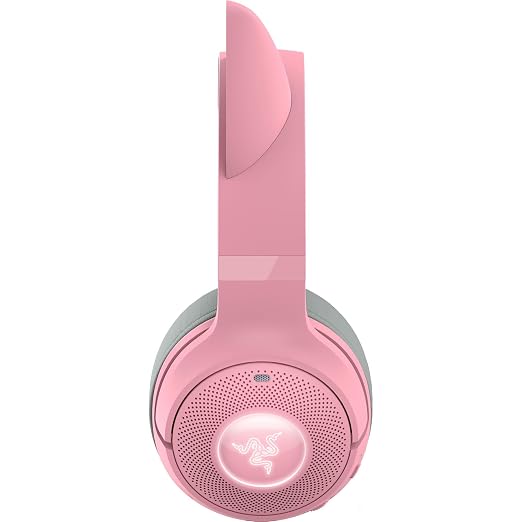 Razer Kraken Kitty V2 BT Wireless RGB Headset, Pink | Chroma RGB Kitty Ears & Earcups, Bluetooth 5.2, 40 mm Drivers, Noise-cancelling Mics, Lightweight, USB-C, 40 Hr Battery