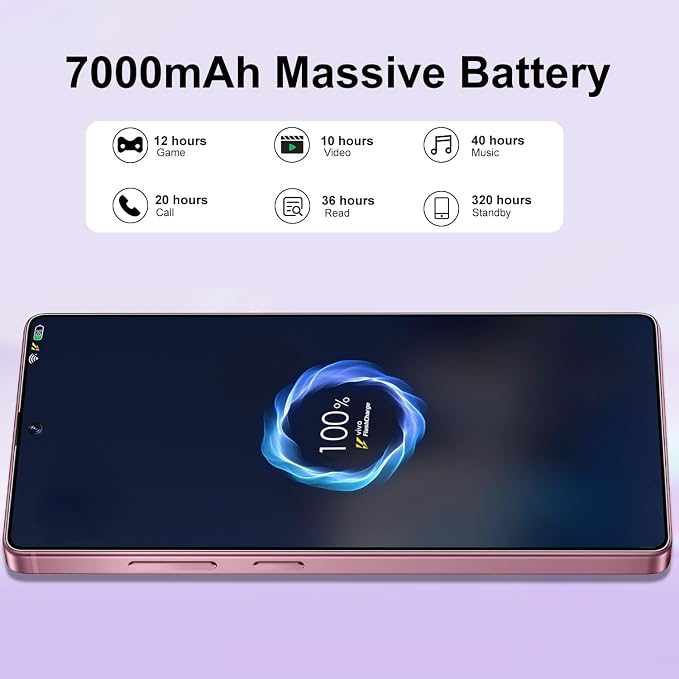 S26 Ultra 5G Unlocked Smartphone,16GB+512GB Cell Phone for Android 15, 6.99" Unlocked Cell Phone, 7000mAh, 68MP+108MP Dual Camera/Dual SIM/Fingerprint Lock/Face���Rose Gold