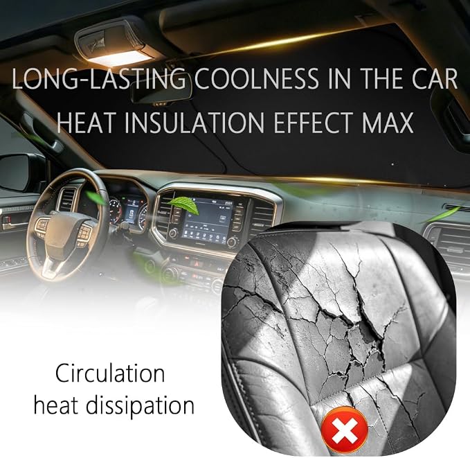 Car Windshield Sun Shade Compatible with Toyota RAV4 2019-2025,Oxford Cloth Sun Shade for Car Windshield with Foldable Design,Windshields Cover Suns Shades for Blocking Heat with Storage Bag