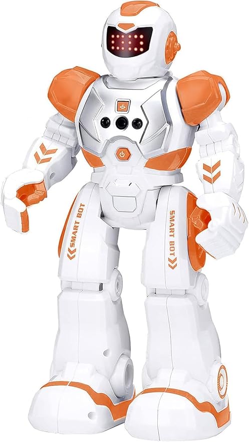 KingsDragon Robots Toy for Kids, RC Gesture Sensing Toy, Interactive Walking Singing Dancing Robot Birthday Presents for Boys Girls Age 6 7 8 9 Years Old,Orange