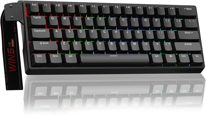 Aula WIN60 HE - 60% Mechanical Gaming Keyboard Wired, Magnetic Switch Hot Swappable, Adjustable Actuation Rapid Trigger Mode, 8000 Hz Polling Rate, RGB Small Keyboard 60 Percent Compact Design for PC