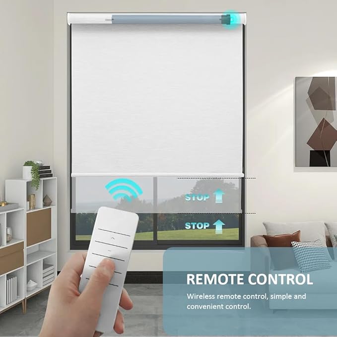 Matter Over WiFi Smart Roller Shade Motor, Wired Electric Blind Motor, 10N.m etrofit Kit, Compatible with Apple HomeKit, Alexa, Google Home and SmartThings (Φ40mm (1.57") Octagonal Tube)