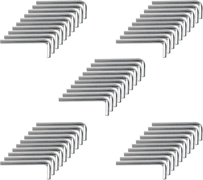 Antrader 4mm Allen Wrench L-Shaped Hex Key Set - Pack of 50