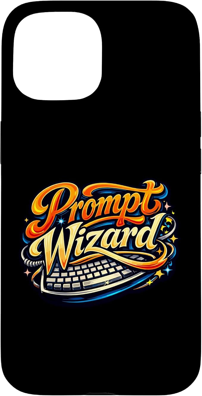 Prompt Wizard AI Retro Keyboard Case for iPhone 15