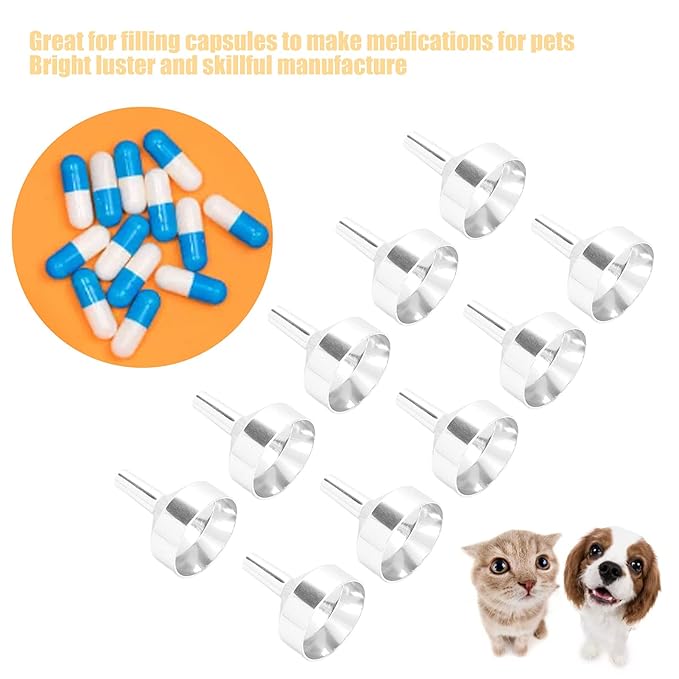 ANGGREK 10pcs Mini Aluminum Alloy Funnel Set for Filling Bottles and Transferring Cosmetics & Perfume (Silver)