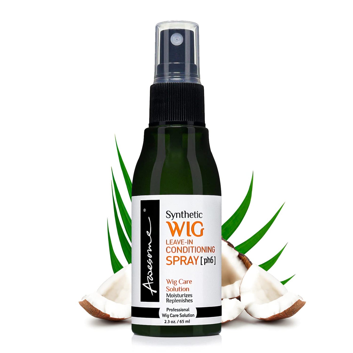 Awesome Synthetic Wig Leave In Conditioner Spray, Ph6, Moisturizes Synthetic Wigs, Travel Size 2.3 Fl Oz