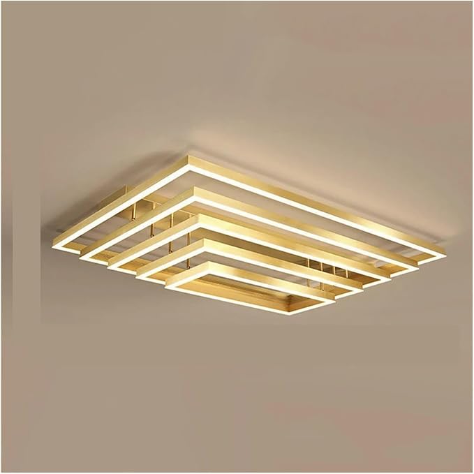 Nordic Home Decoration Salon Bedroom Decor Smart Led Lamp Lights for Room Dimmable Ceiling Light Indoor Lighting Minimalist Design(Cold White,Gold 5layers)