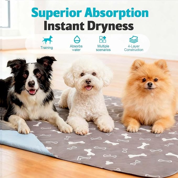 Puppy Pads for Dogs, 2026 New Washable Puppy Pads with Pheromones, Pee Pads for Dogs & Cats, Durable Leak-Proof & Anti-Slip Pet Training Pads for Home & Travel, Reusable (Red, 15.7" x 23.6")