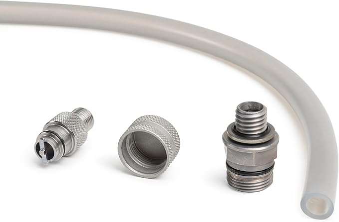 Stahlbus Oil Drain Valve Plug M12x1.75x12mm - CLEAN, EASY, NO TOOL Oil Change - Includes Oil Drain Plug, Washer, Cap, Connector, Silicone Hose