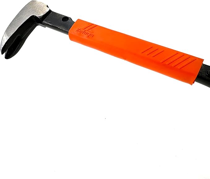 25-346 8'' Precision Nail Puller Cats Paw Pry Bar, Forged High Carbon Steel & Ergonomic Soft Grip, Crow Bar Tool for Prying, Scraping, Lifting, Pulling