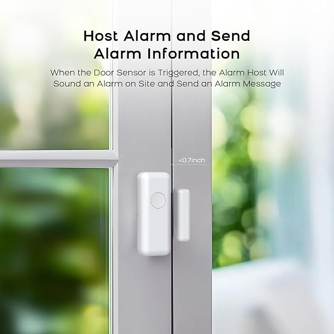 LWOHSI Home Security Systems with Door/Window Sensors and Motion Detectors,Wireless Burglar Alarm Kits with APP Real-Time Alerts,Compatible with Alexa & Google,No Monthly Fee (A519W-US-D)