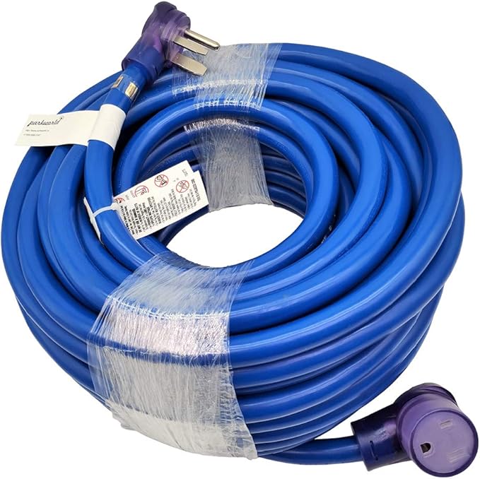 Parkworld Welder Extension Cord NEMA 6-50 Extension Cord, 6-50P to 6-50R STW 8AWG/3C for 40 Amp 250 Volt (100FT)
