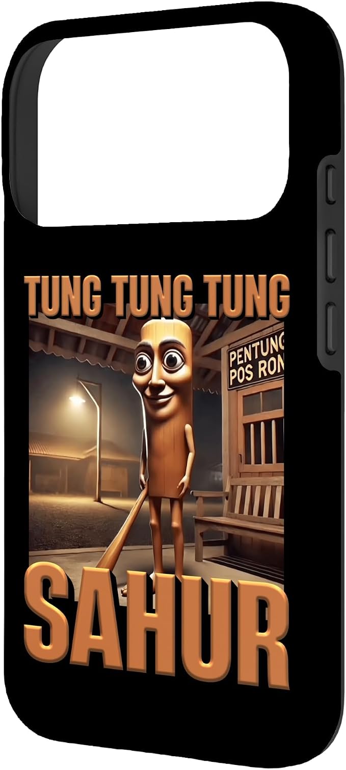 Internet Hilarious Meme AI Character Tung Tung Tung Sahur Case for iPhone 17 Pro