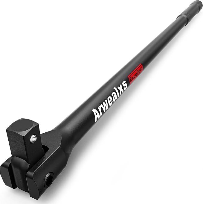 1/2" Drive Breaker Bar, 32" Heavy Duty Extension Breaker Bar, 180° Rotatable Head, Auto Repair, Mechanical Repair