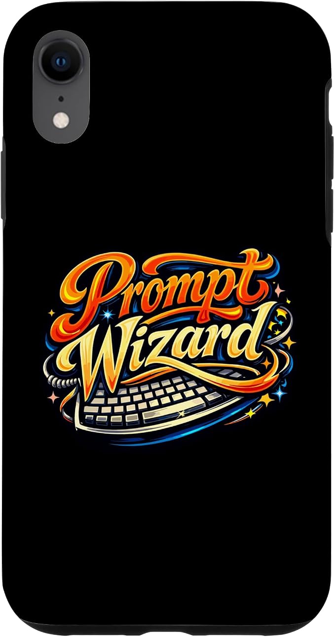 Prompt Wizard AI Retro Keyboard Case for iPhone XR