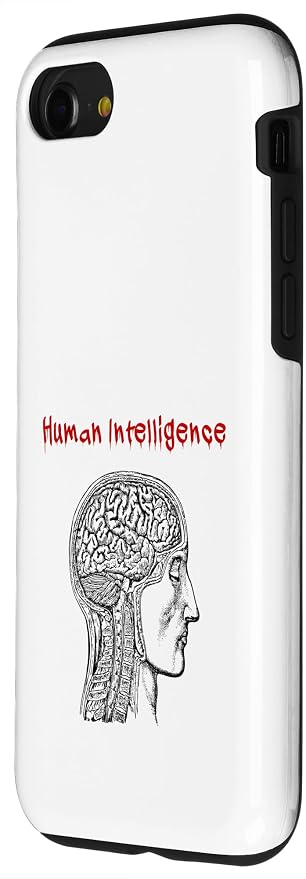 Human Intelligence (Anti Ai Statement & Head Graphic) Case for iPhone SE (2020) / 7/8