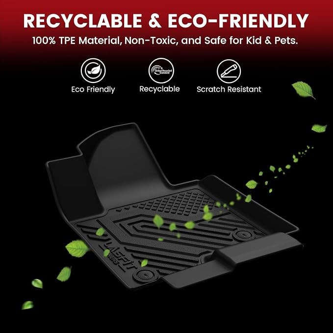 LASFIT Full Set Floor Mats for Honda CR-V 2012-2016 EX & LX & SE, All Weather TPE Custom Fit Floor Liners 1st & 2nd Row & Seat Back Mat & Cargo Mat (Not Fit EX-L & Touring)