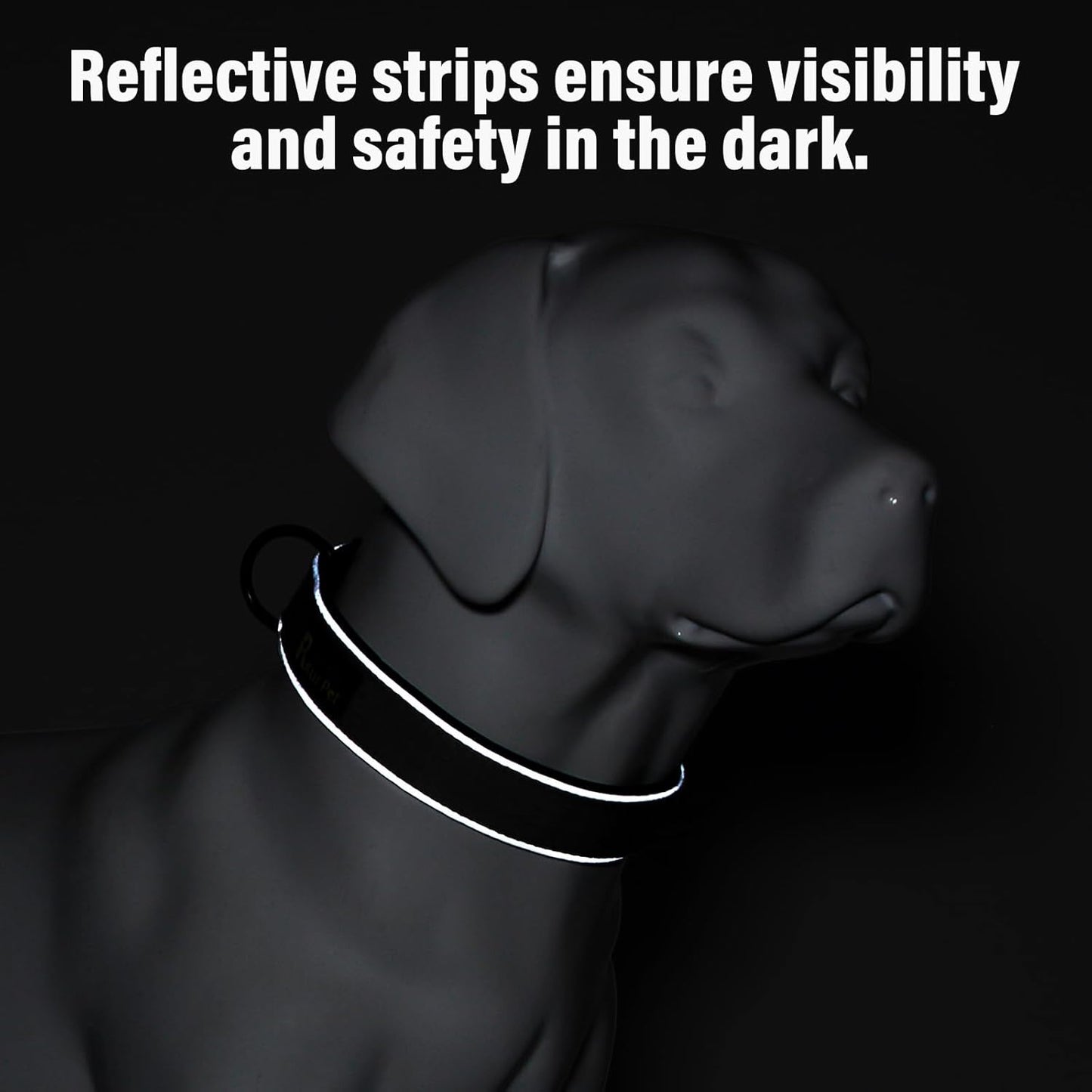 Plutus Pet Tactical Dog Collar, Reflective, Adjustable Heavy Duty Dog Collar, Soft Padded and Comfortable, for Small Medium and Large Dogs (Red, S)