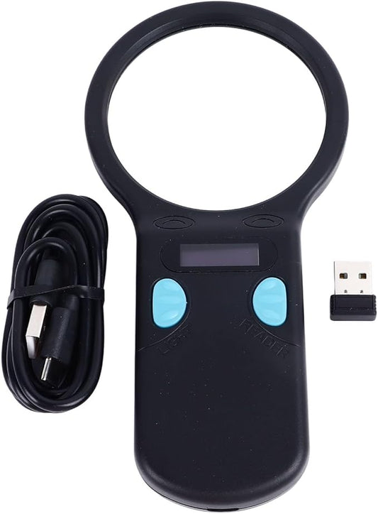 Animal Chip Reader Portable Handheld, Lightweight Rechargeable, Supports 125K and 134.2K Pet Chips - Fast Accurate Scanning, User Friendly Design for Pet Management