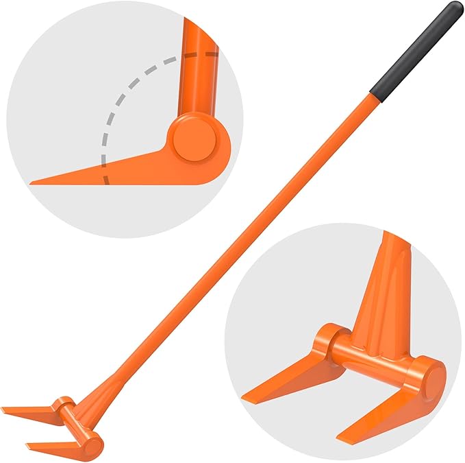 110 Degree Pallet Buster, 48'' All-Steel Handle Deck Board Removal Tool, Durable Pallet Breaker, Multifunctional Pallet Pry Bar for Efficient Board Removal and Lift Heavy Objects