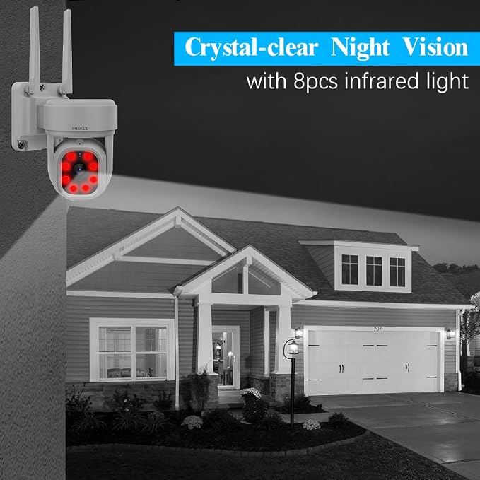 (2026 Update) 5MP PT Wireless Security Camera System with AI Human Tracking, Dual-Band 2.4G&5G WiFi, 130�� Wide Angle, 2-Way Audio, No Monthly Fee, Outdoor Home Security Kit