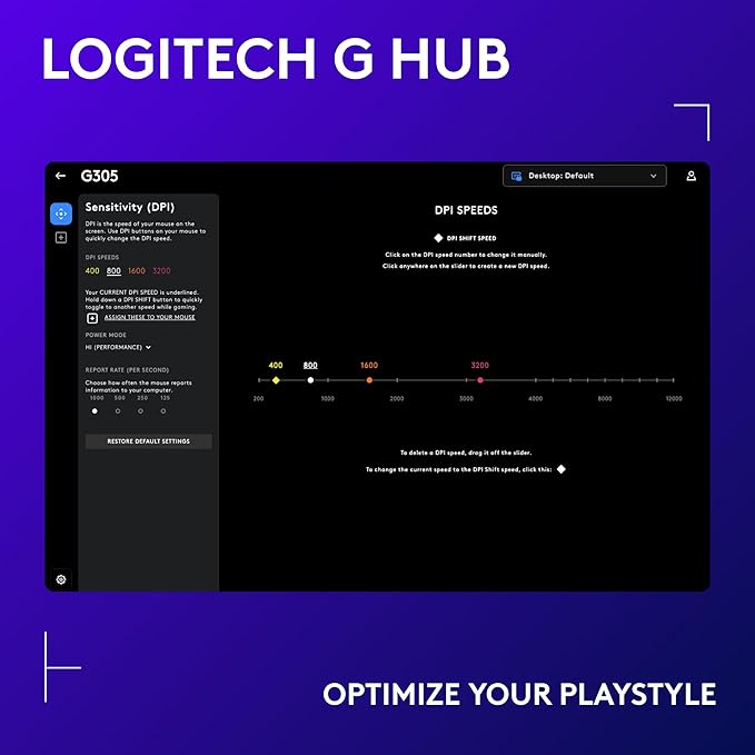 Logitech G305 Lightspeed Wireless Gaming Mouse - Black | Hero Sensor 12, Lightspeed 1ms Wireless, Up to 250h on 1xaa, 6 Programmable Buttons, 99g with Battery