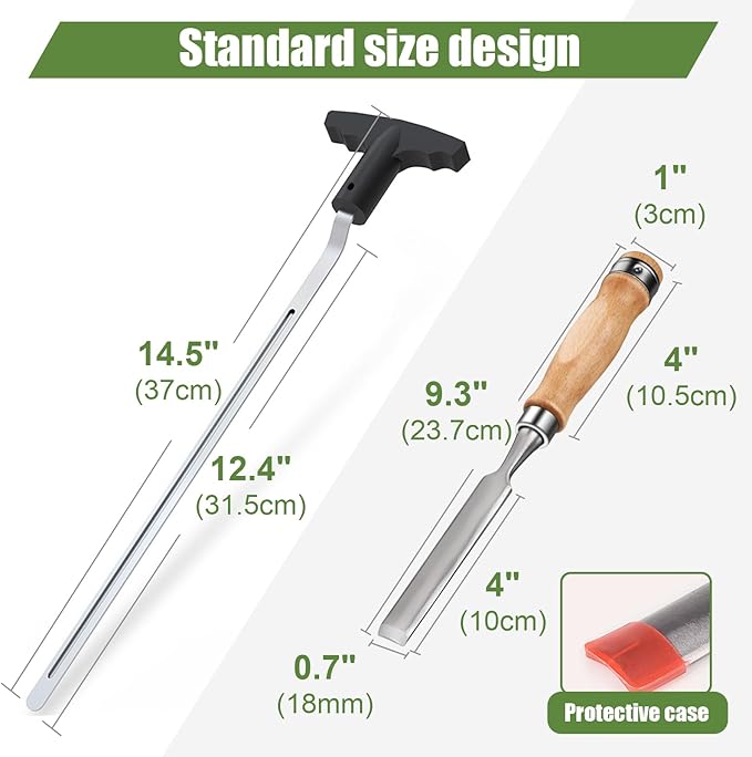 Golf Grip Removal Tool and Golf Grip Tape Removal Tool, V-Groove Grip Remover Saver 12“, High-Carbon Steel Gripping Tool, Golf Club Gripping Kit Golf Grip Tool