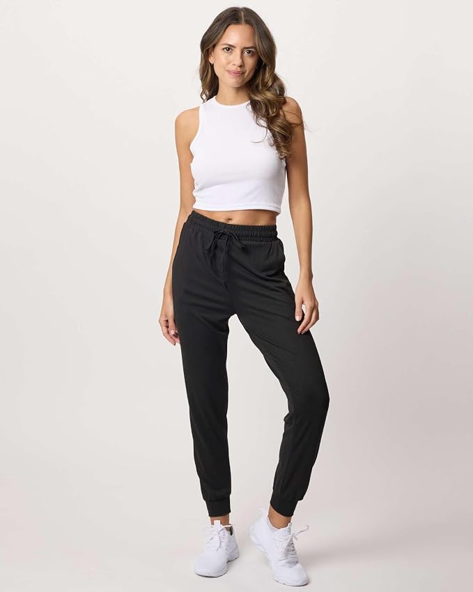 3 Pack Women's Lounge Joggers Sweatpant Active Athletic Yoga Workout Pocket | Available in Plus Size, Ladies Casual, Drawstring Gym Pants, Sleep Bottoms, Hiking, Running, Fitness, Exercise, Pajama, Soft