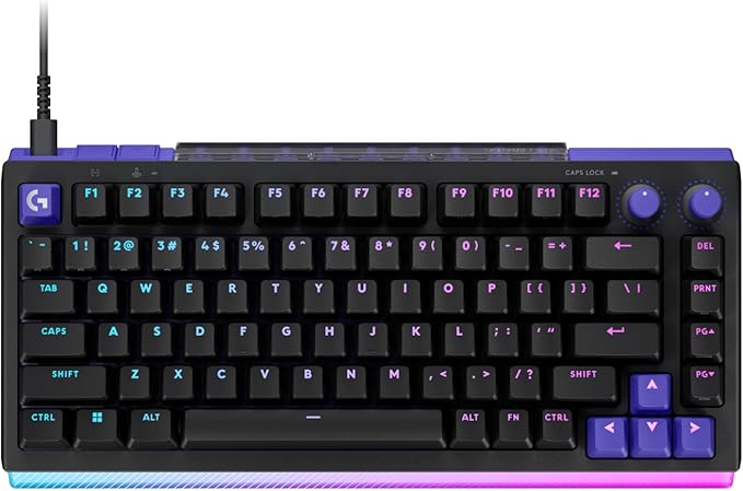 Logitech G512 X 75 TMR + Linear Switch Mechanical Gaming Keyboard - Black | Hot-Swappable 9x TMR Rapid Trigger + Linear Mechanical Switches, Gasket, PBT Keycaps, <8K, LIGHTSYNC RGB, for PC & Mac