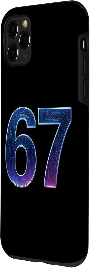 67 Meme Ai Quantum Number 67th Six Seven Tech Digital Future Case for iPhone 11 Pro Max