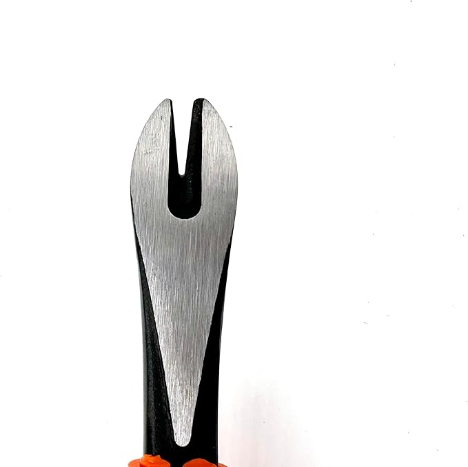 25-348 12'' Precision Nail Puller Cats Paw Pry Bar, Forged High Carbon Steel & Ergonomic Soft Grip, Crow Bar Tool for Prying, Scraping, Lifting, Pulling