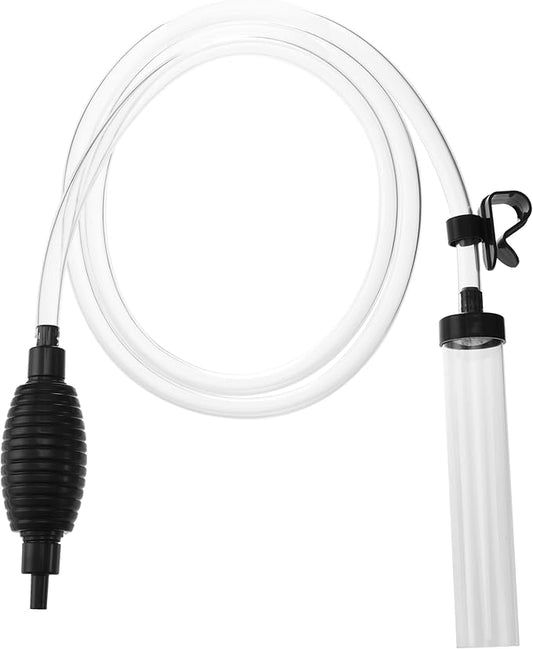 6ft Aquarium Siphon Vacuum Cleaner, Hand Siphon Pump Water Changer for Fish Tank Cleaning Gravel & Sand