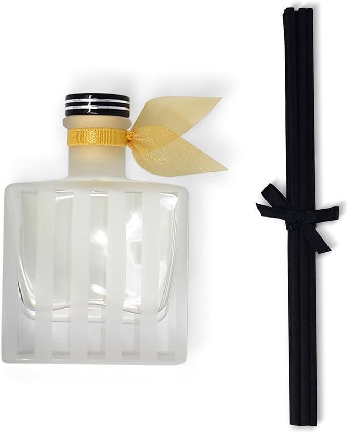 LOVSPA Reed Diffuser Set, Mandarin & Ginger Scented Oil Diffuser with Sticks, Home Fragrance Accessories for Bathroom Shelf Decor, Aroma Diffusers for Home or Office Desk, USA Made
